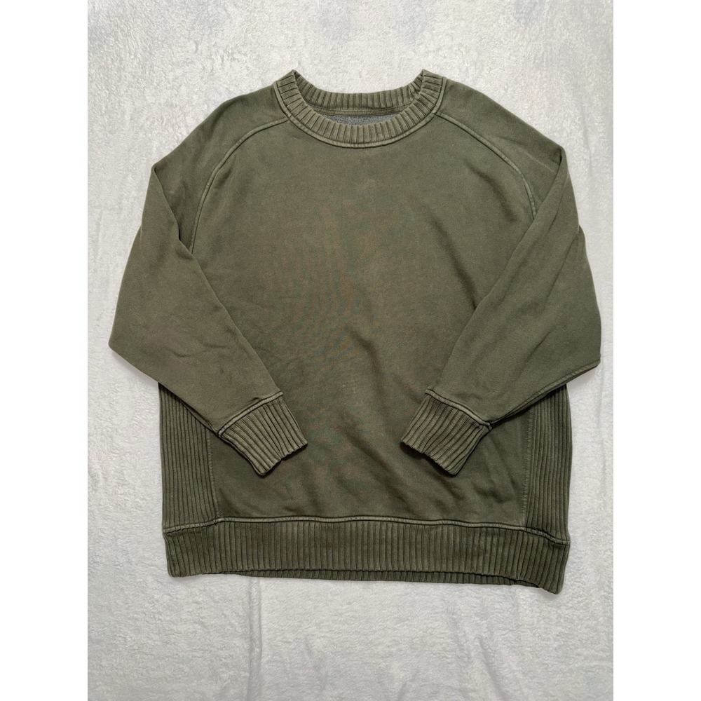 Aerie Green Crewneck Sweatshirt Oversized Pullover Size M